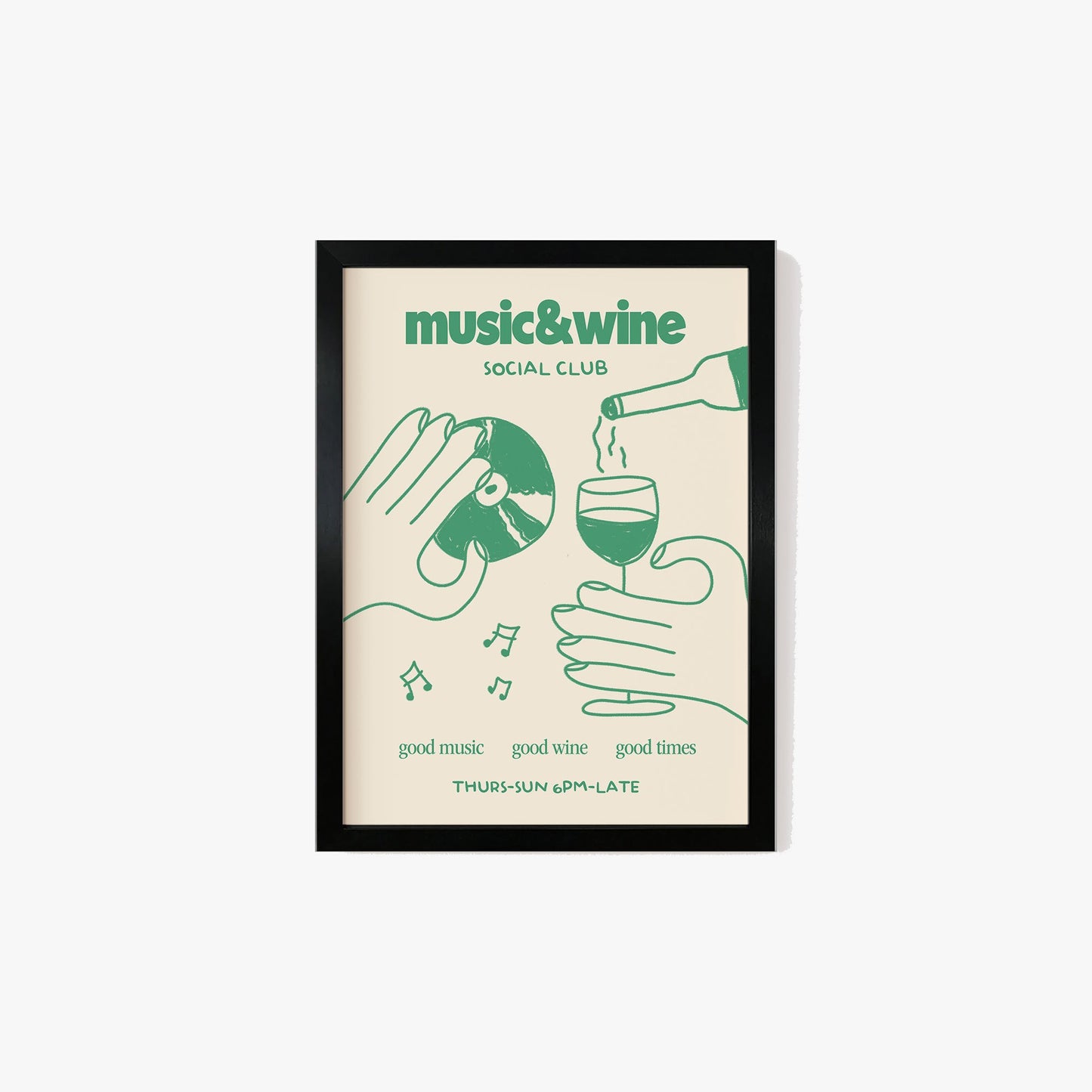 Music & Wine Social Club Print