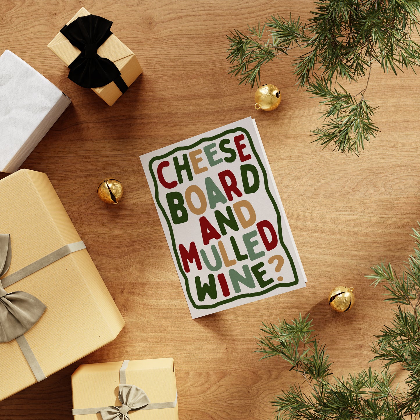 Cheeseboard & Mulled Wine Christmas Card