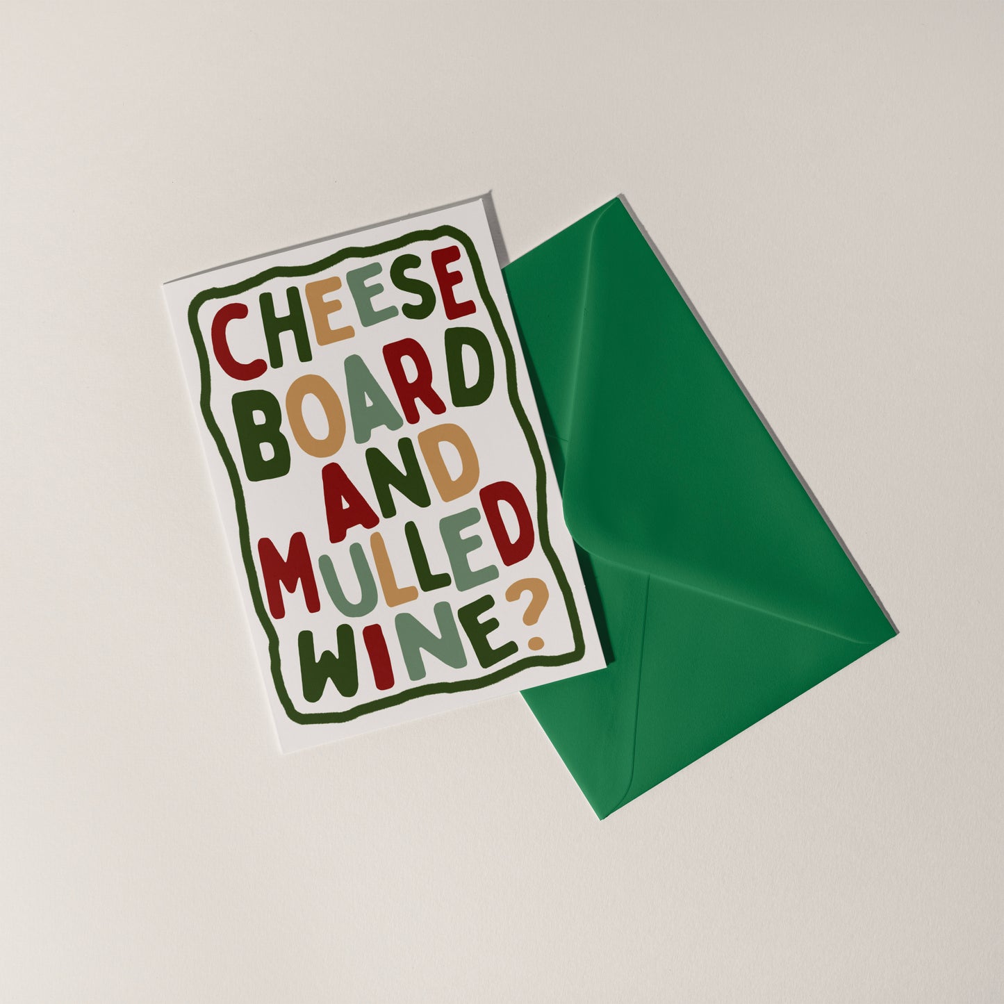 Cheeseboard & Mulled Wine Christmas Card