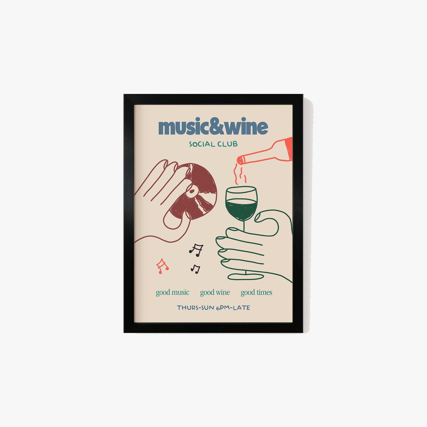 Music & Wine Social Club Print