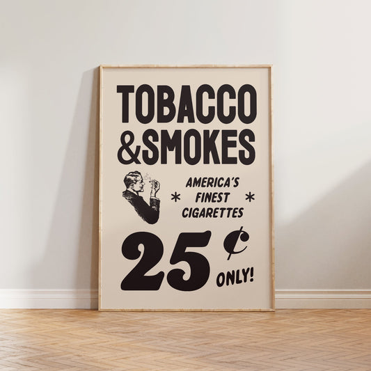 SECONDS Vintage Tobacco Advert Print