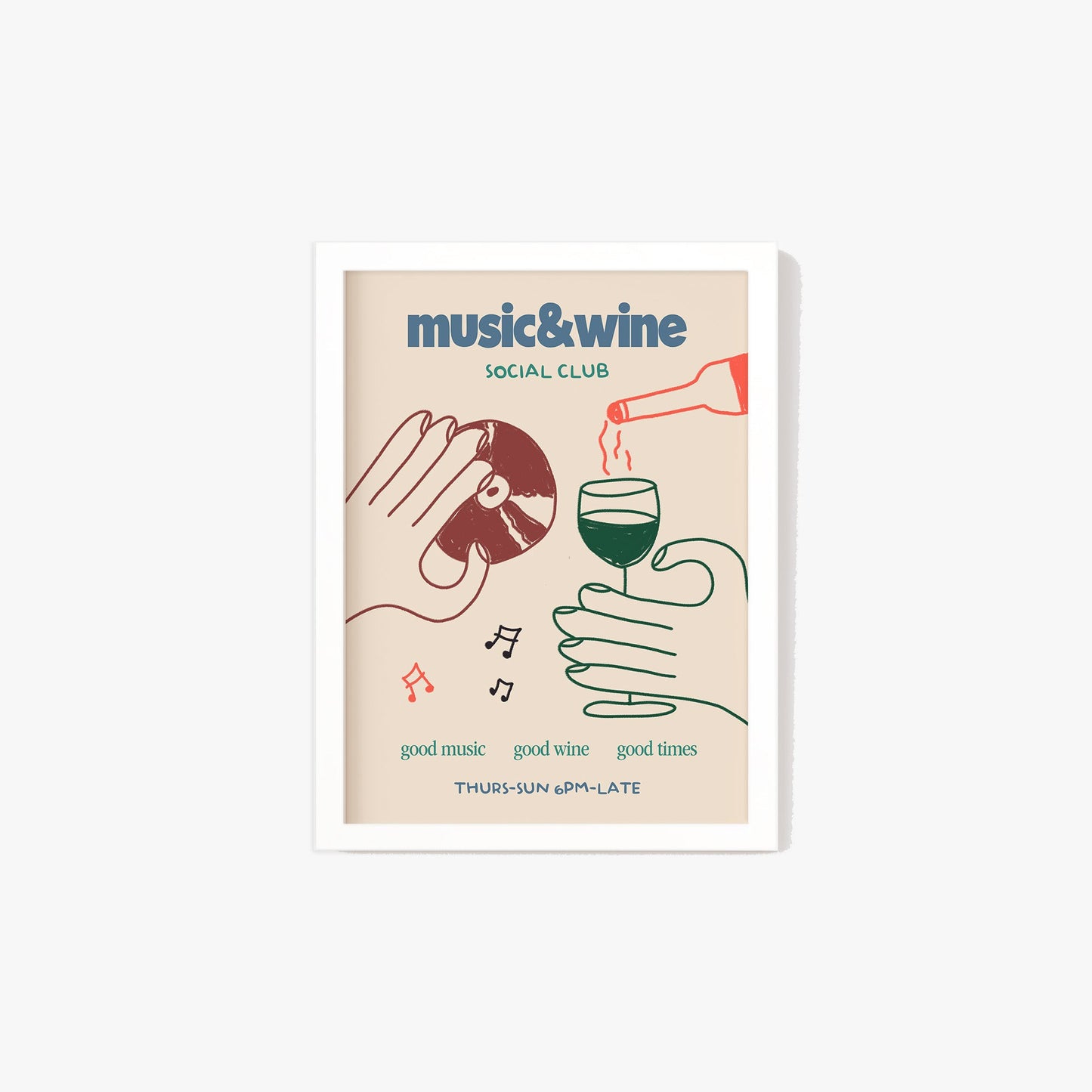 Music & Wine Social Club Print