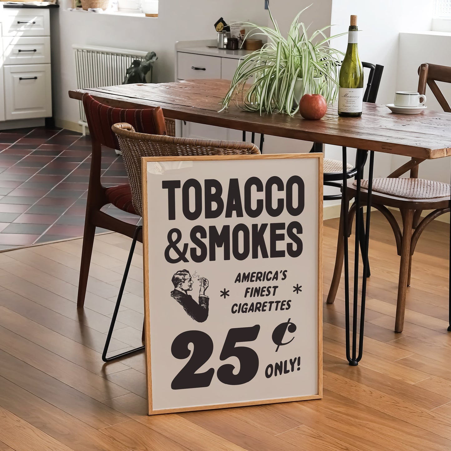 SECONDS Vintage Tobacco Advert Print