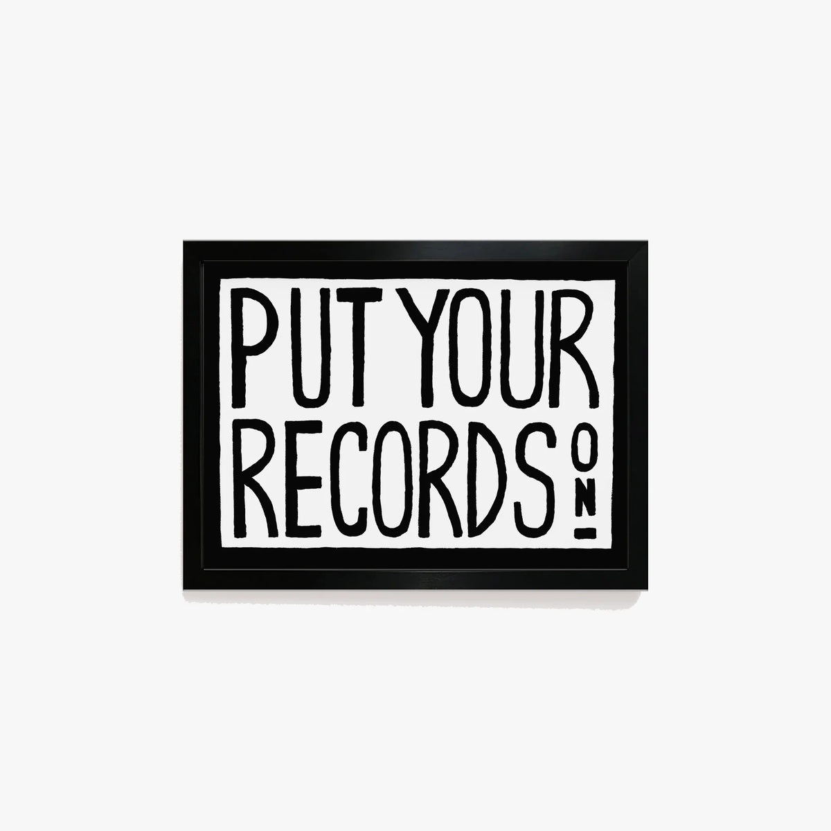 SECONDS Put Your Records On Retro Hand Painted Print
