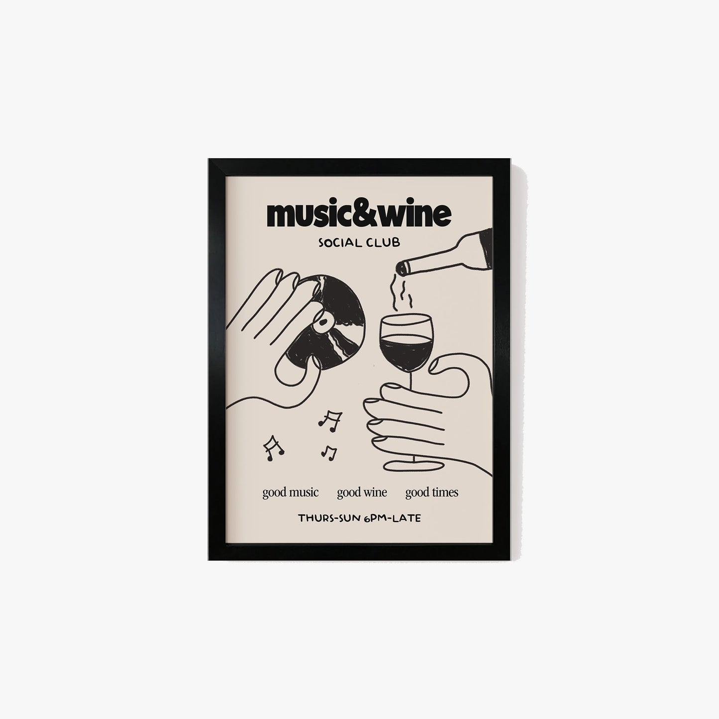 Music & Wine Social Club Print