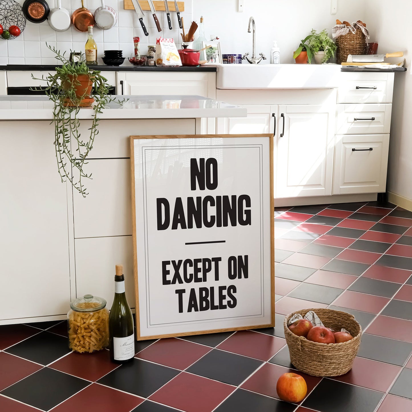 No Dancing Except On Tables Print