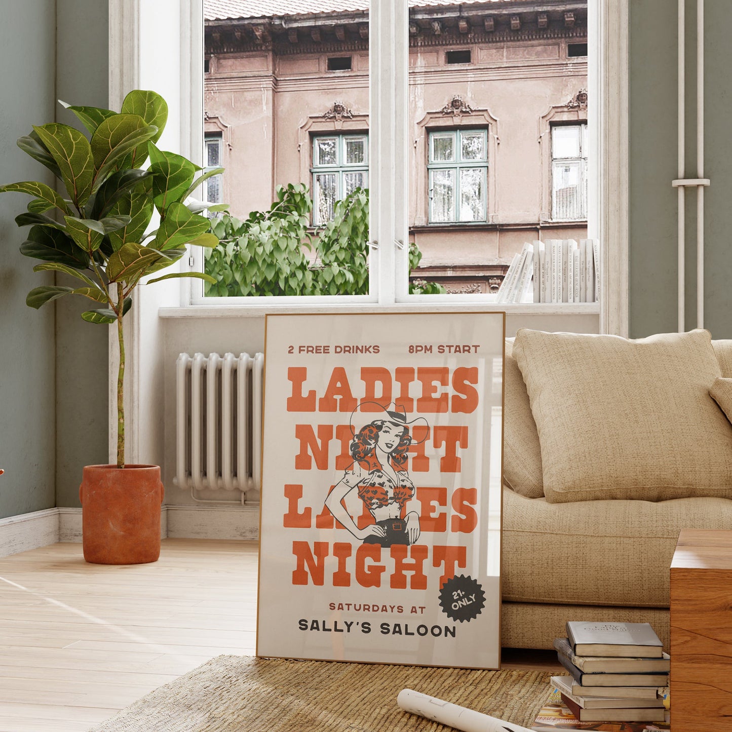 Ladies Night Cowgirl Print