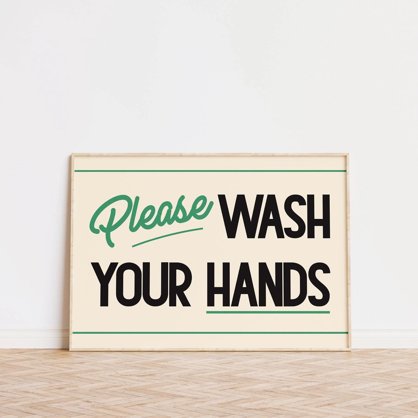 SECONDS Please Wash Your Hands Retro Print