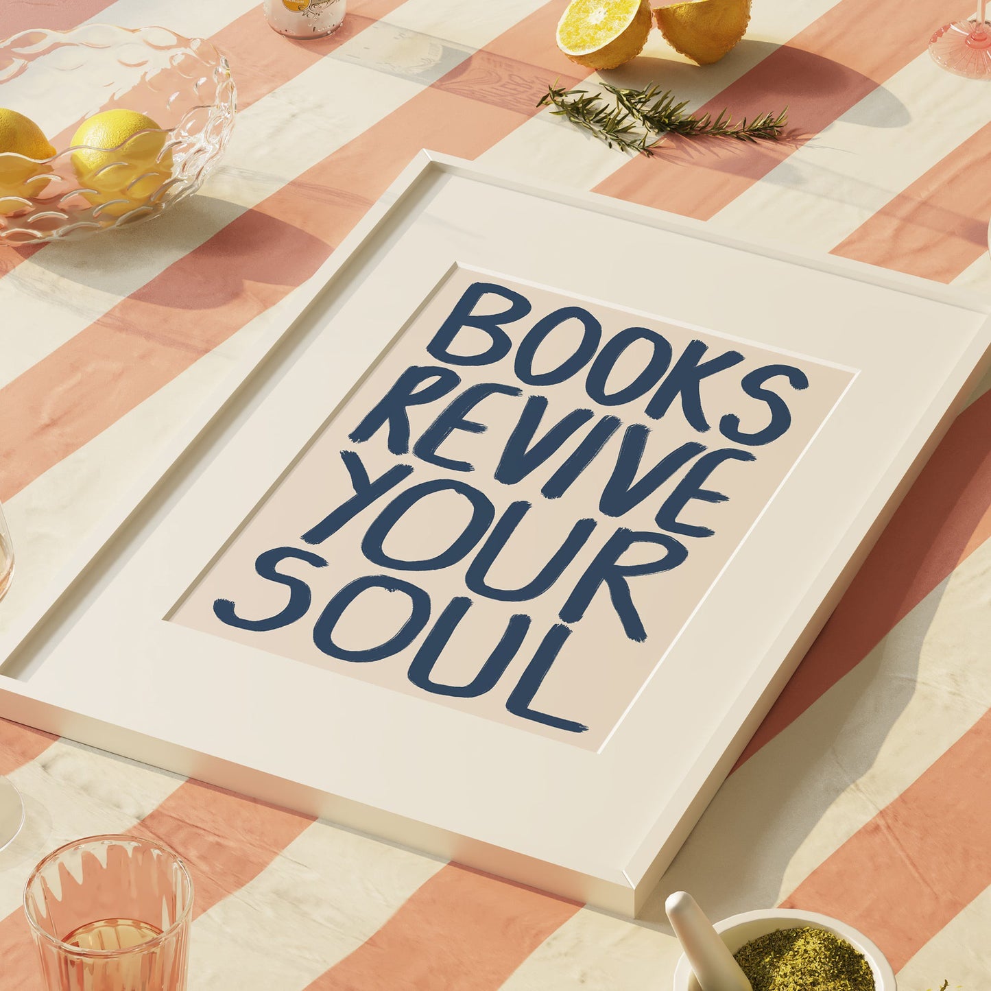 Books Revive Your Soul Print