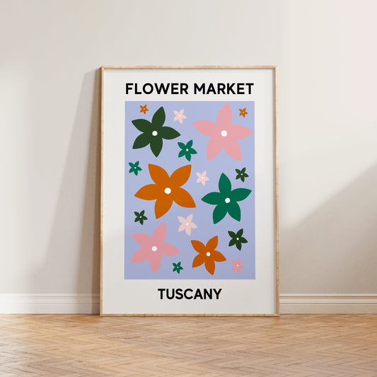 Flower Market Tuscany Print