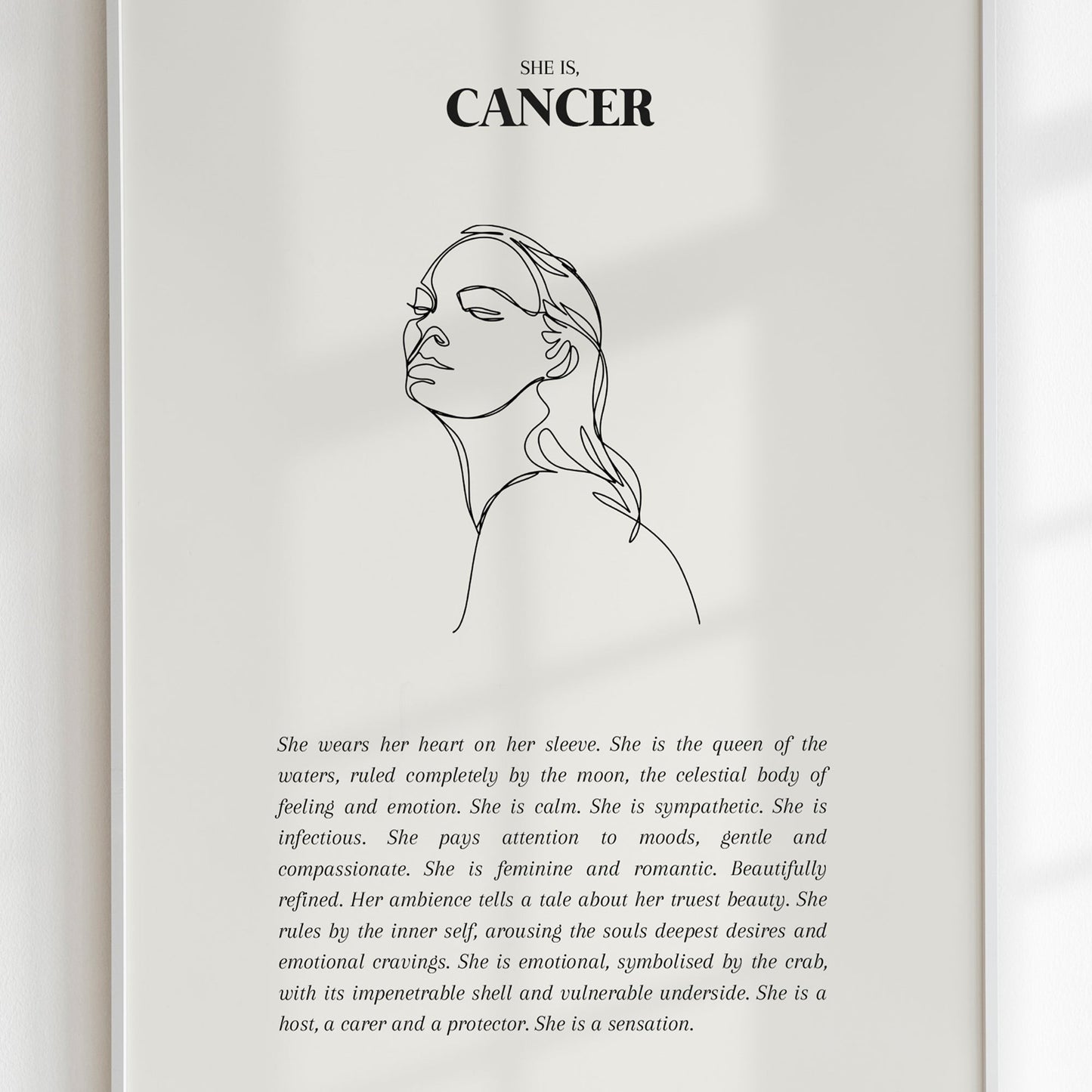 She Is Cancer Print