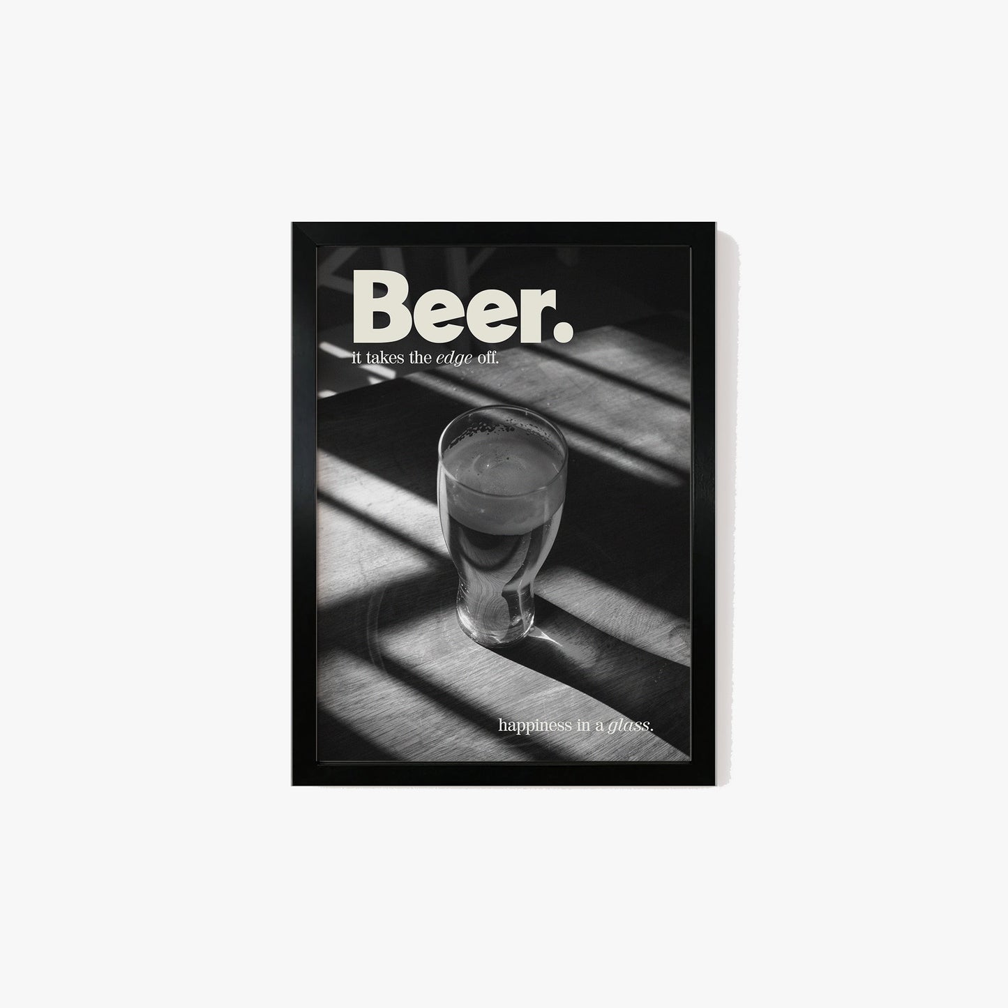 Black & White Beer Print