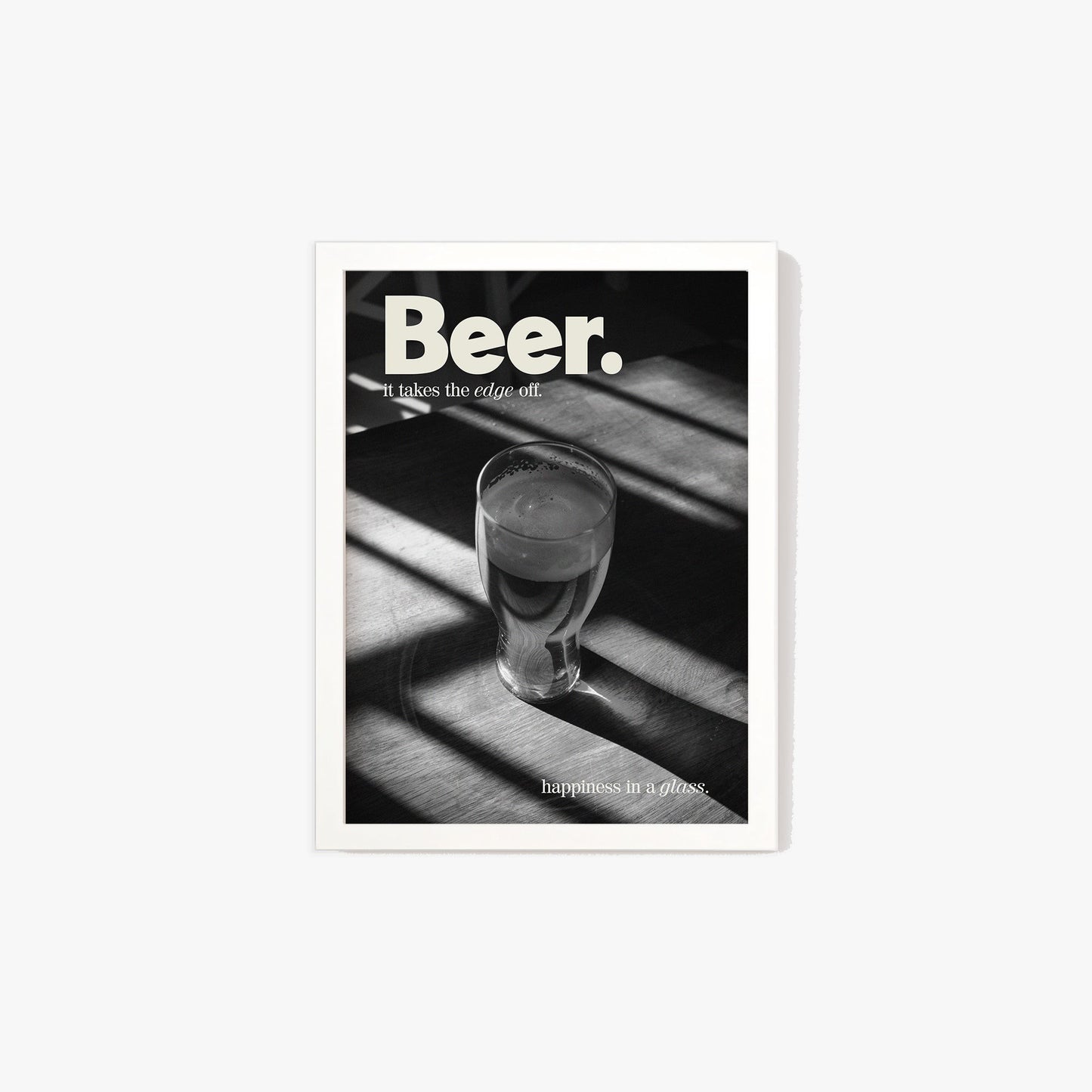 Black & White Beer Print