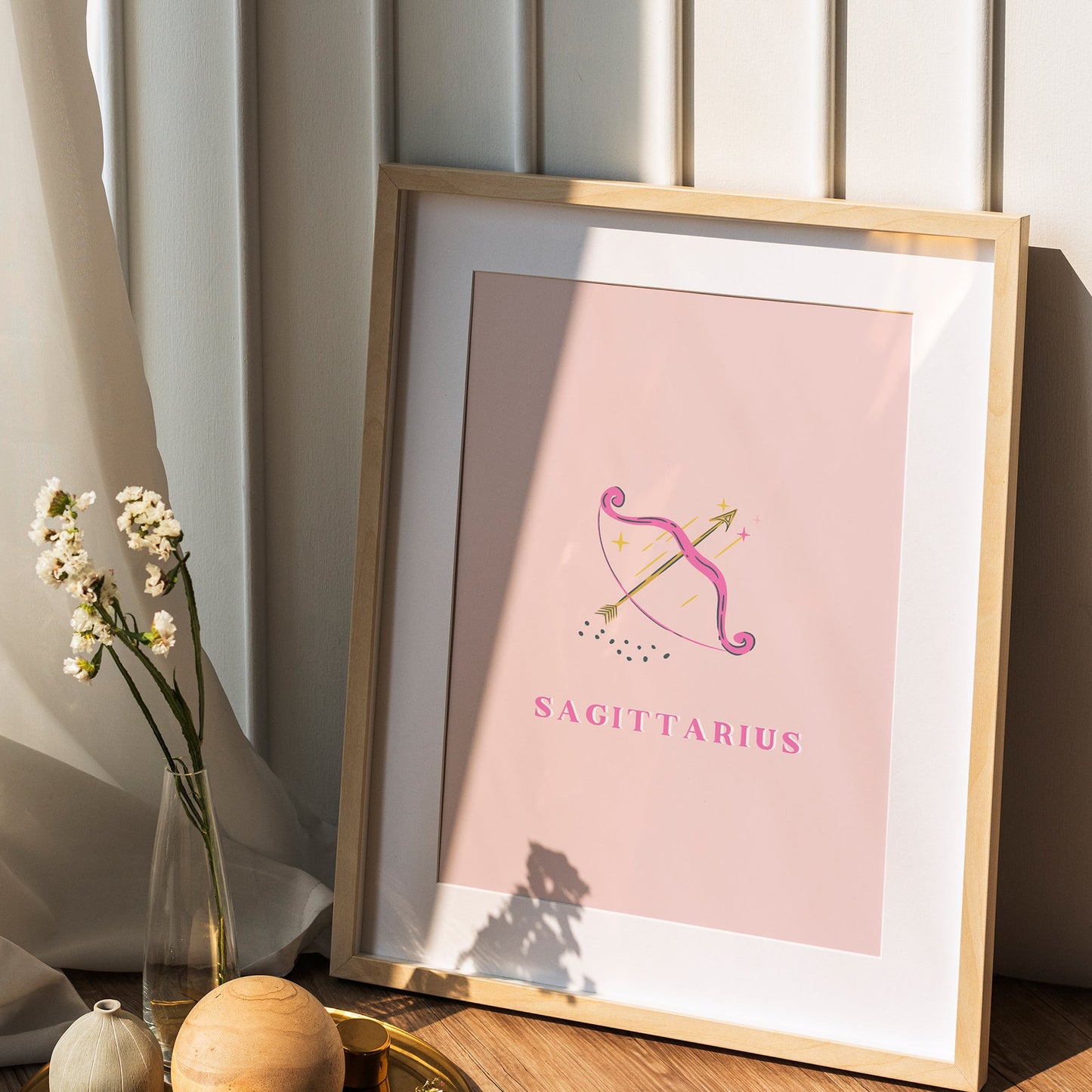 Sagittarius Pink Print