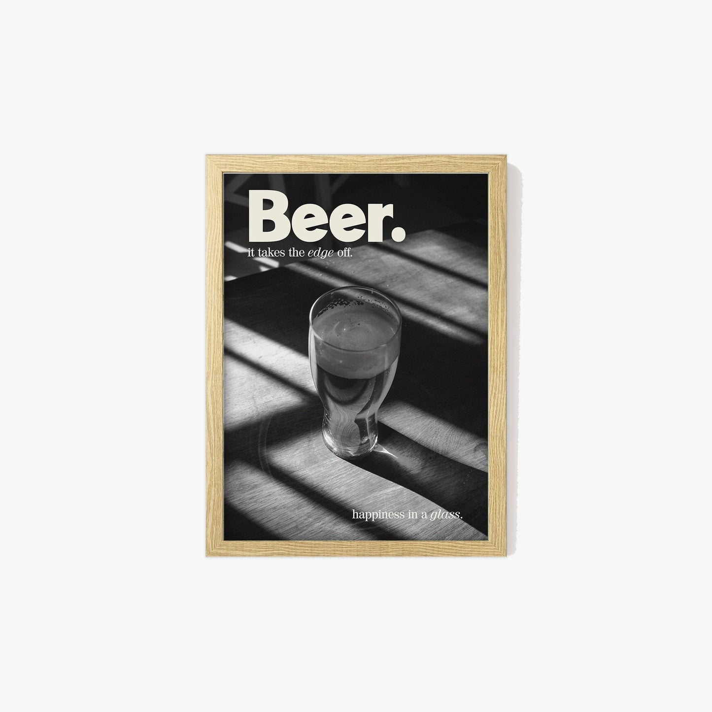 Black & White Beer Print