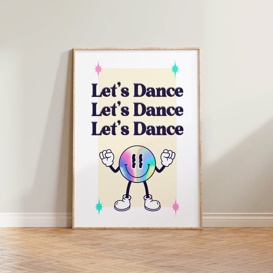 Retro Let's Dance Print