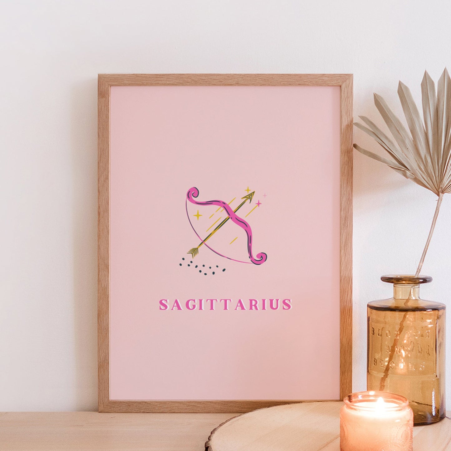 Sagittarius Pink Print