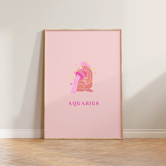 Aquarius Pink Print