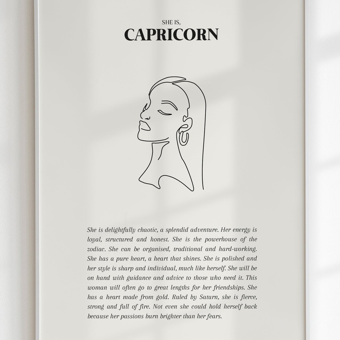 She Is Capricorn Print