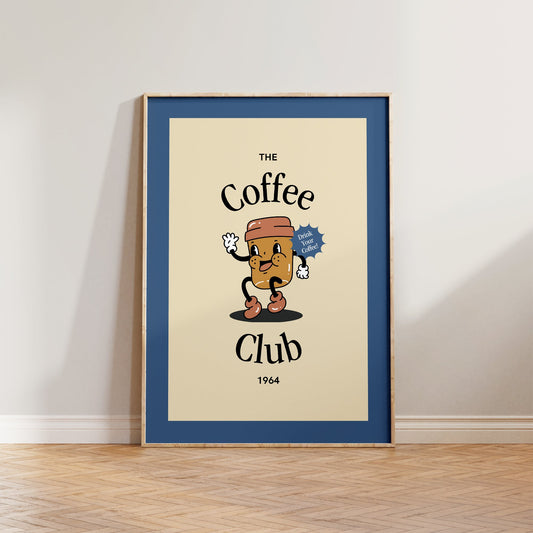 Retro Coffee Club Print
