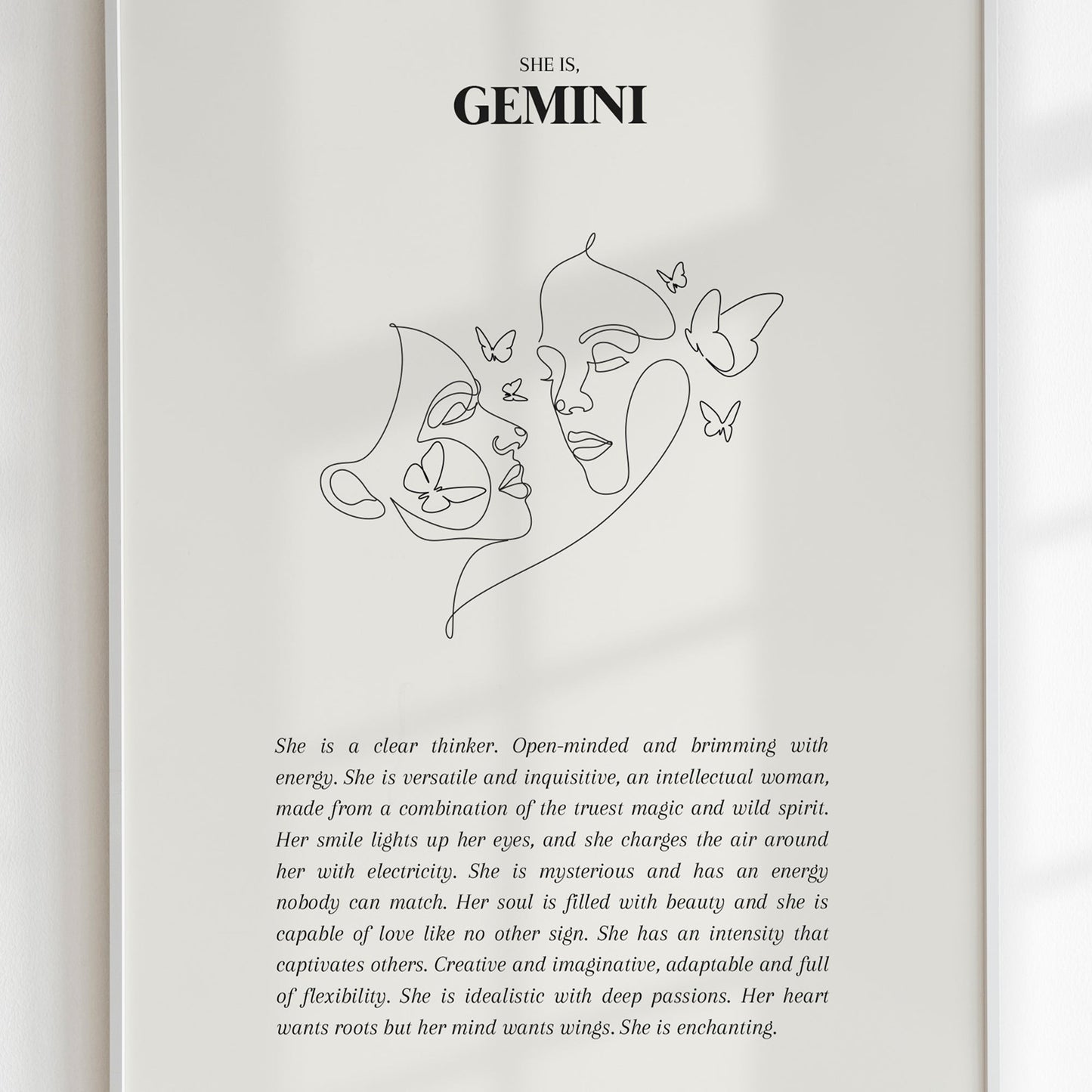 She Is Gemini Print