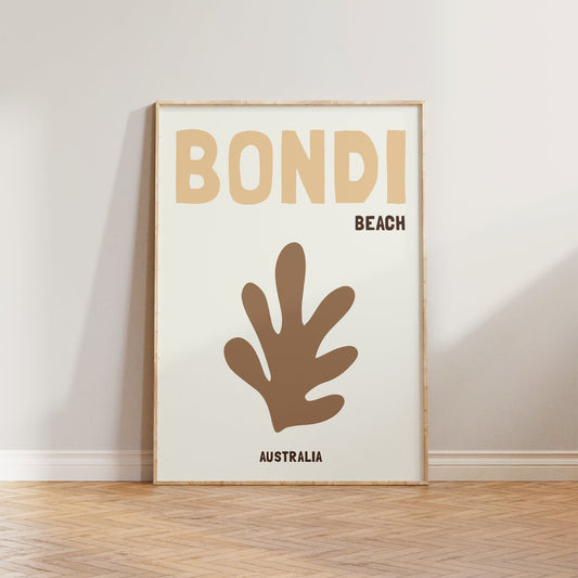 Bondi Beach Neutral Travel Print