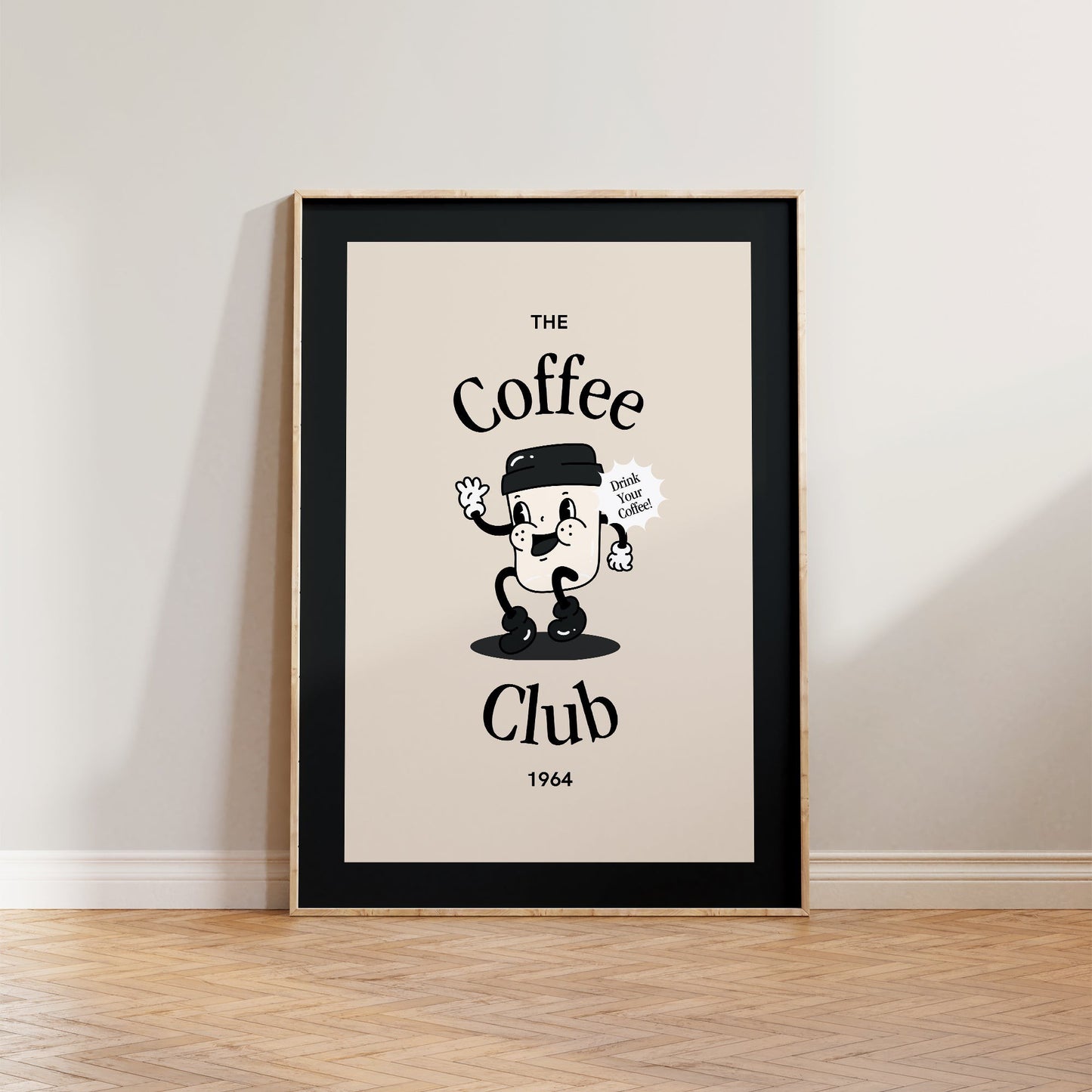 Retro Coffee Club Print