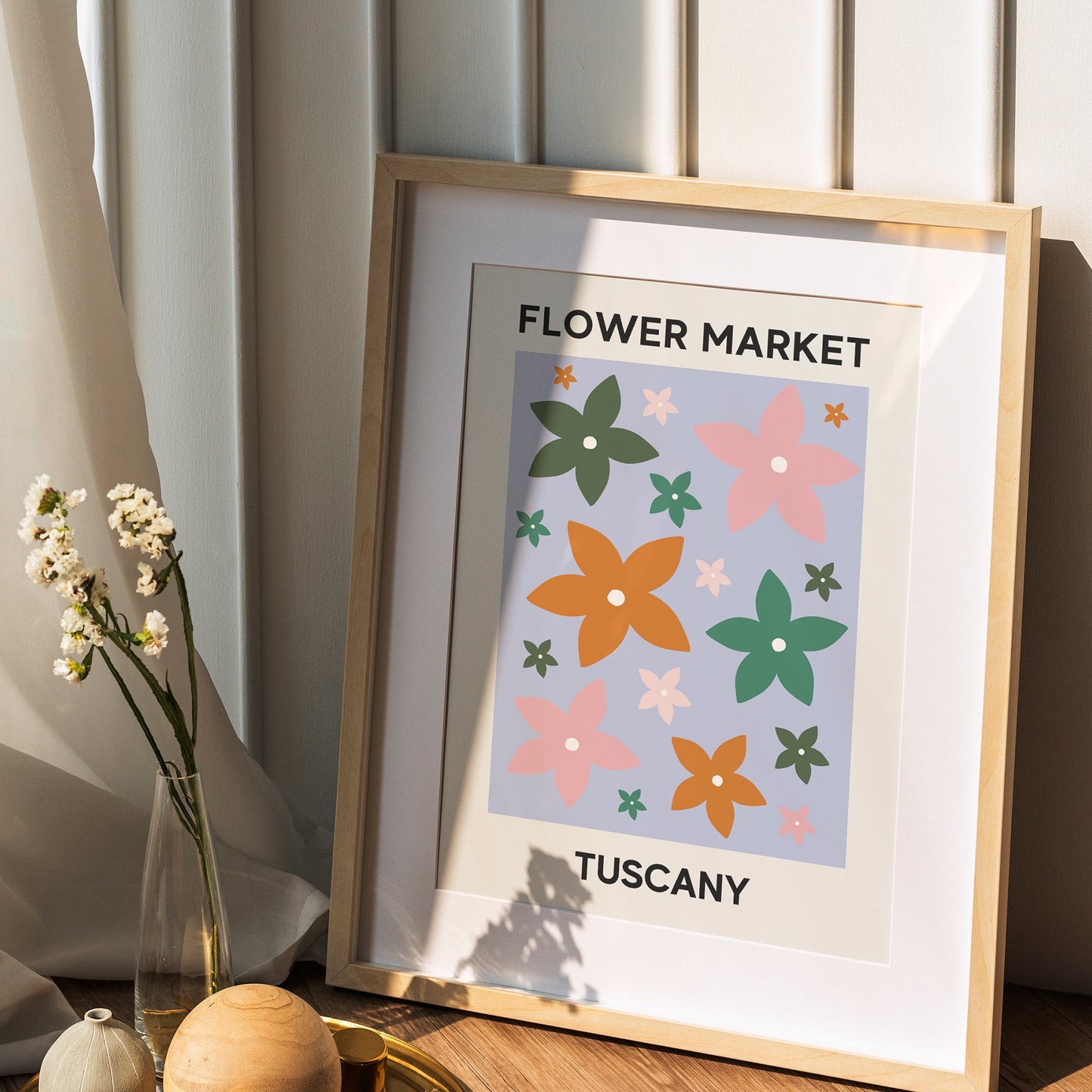 Flower Market Tuscany Print