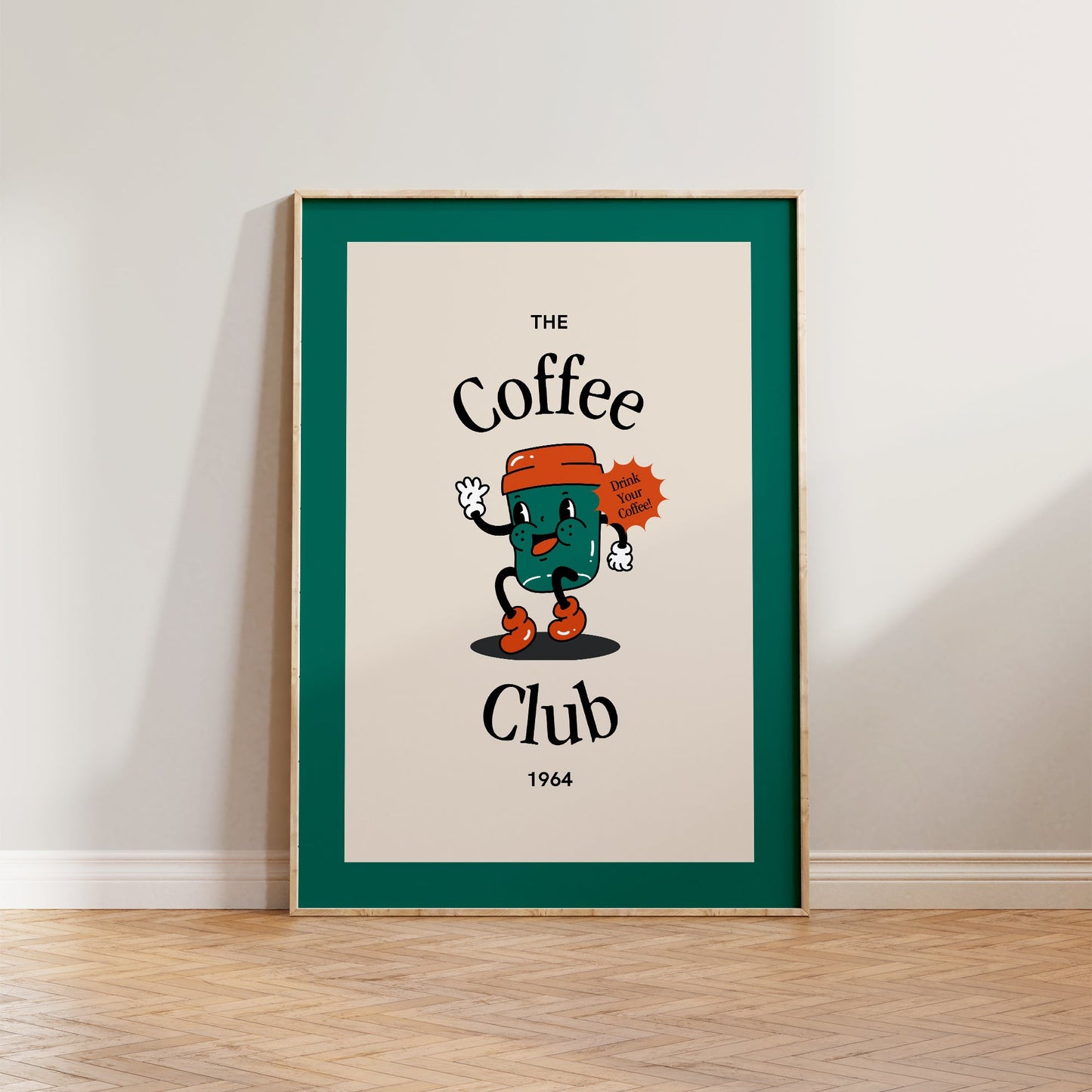 Retro Coffee Club Print