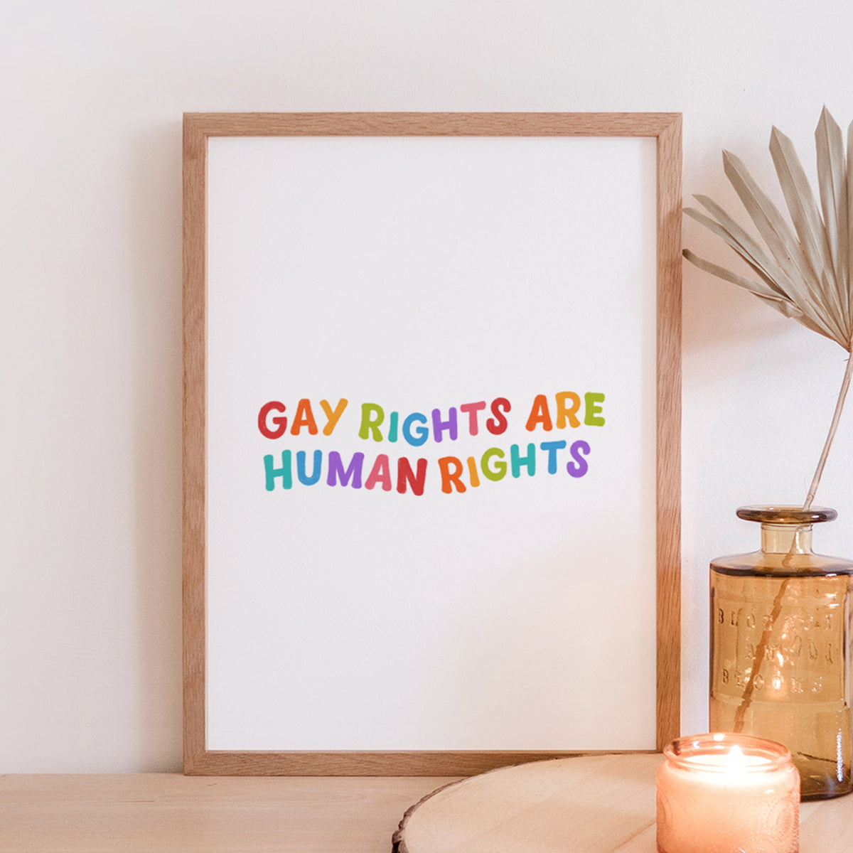 Gay Rights Are Gay Rights Are Human Rights Print – Lune Club