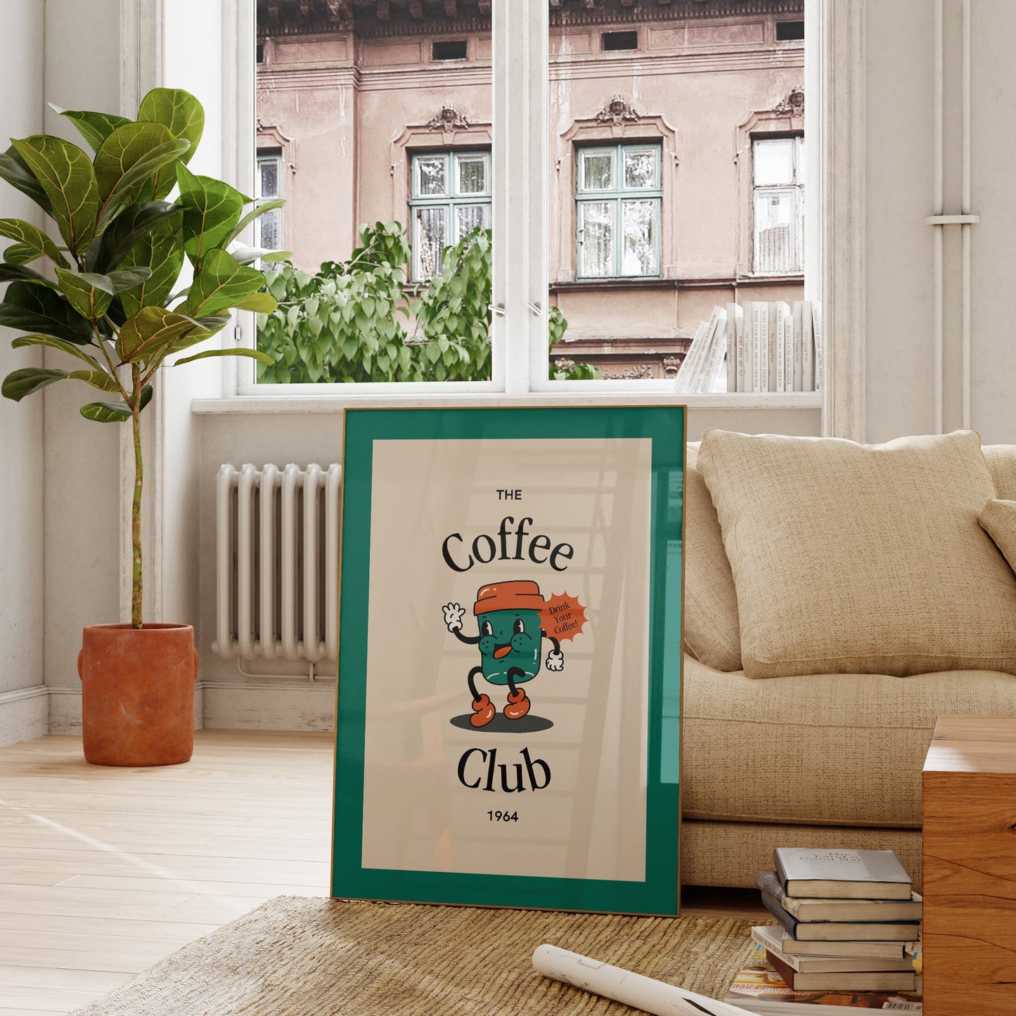 Retro Coffee Club Print