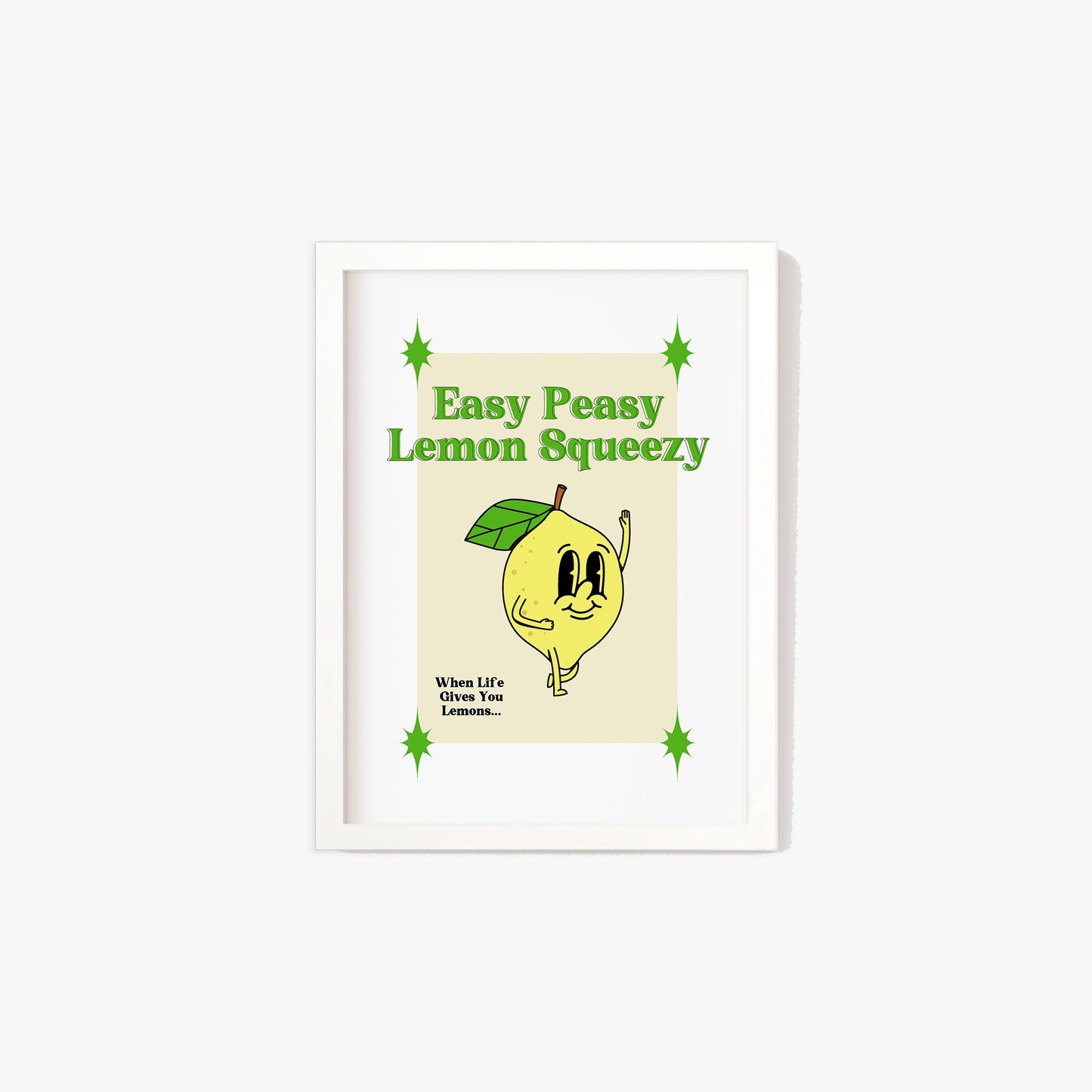 Retro Easy Peasy Lemon Squeezy Print