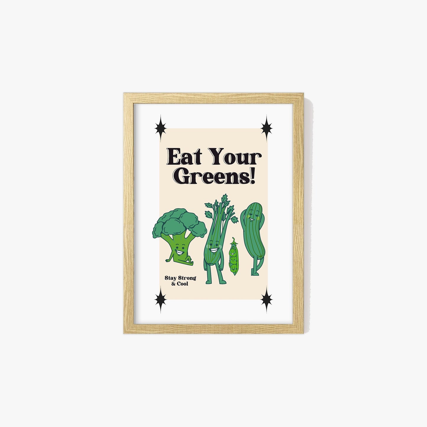 Retro Eat Your Greens Print