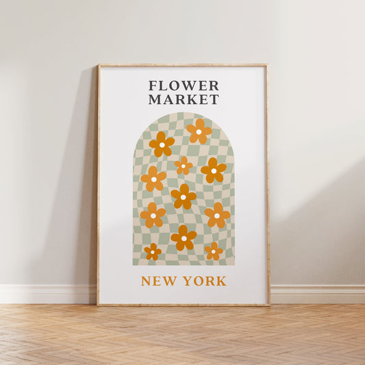 Flower Market New York Print