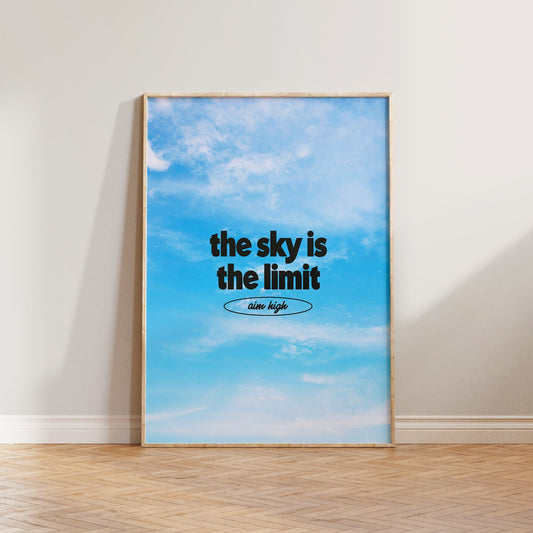 Retro The Sky Is The Limit Print