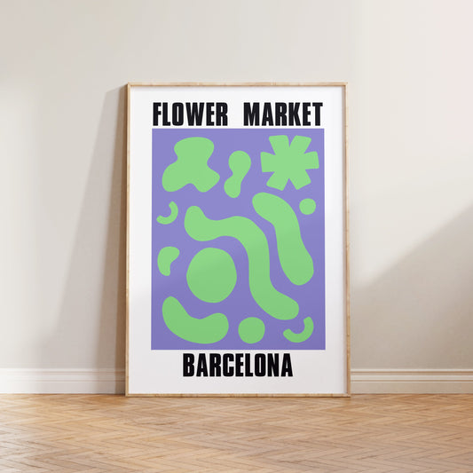 Flower Market Barcelona Print