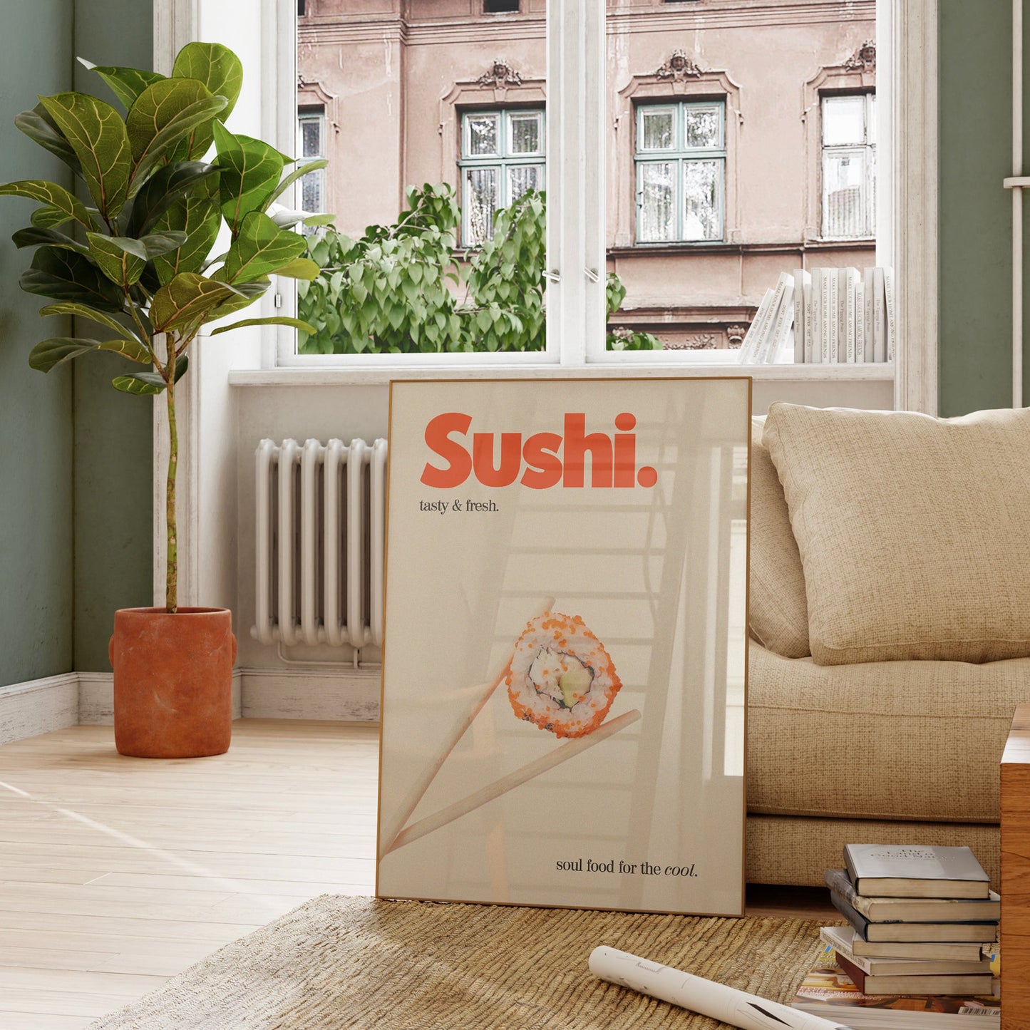 Retro Sushi Print