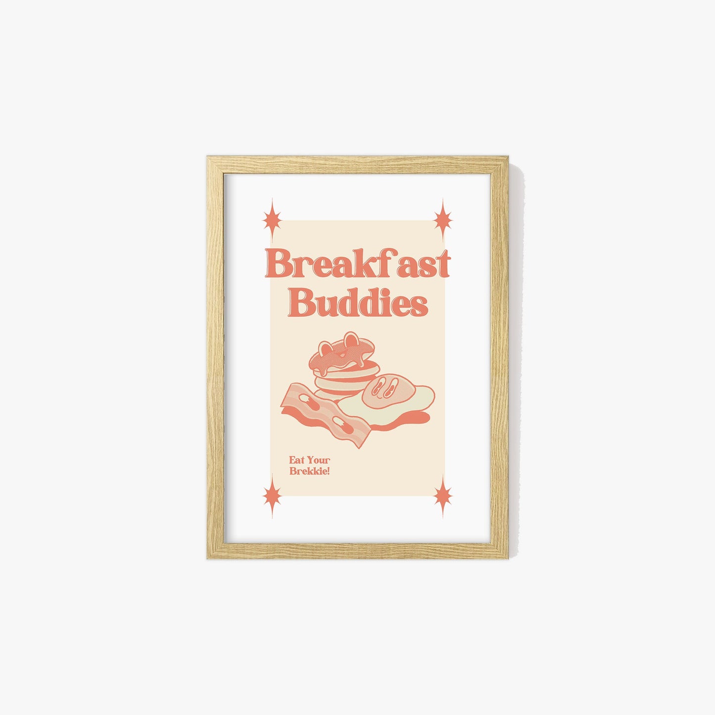 Retro Breakfast Buddies Print