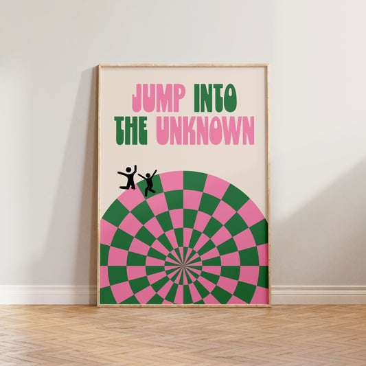 Checkered Jump Into The Unknown Print