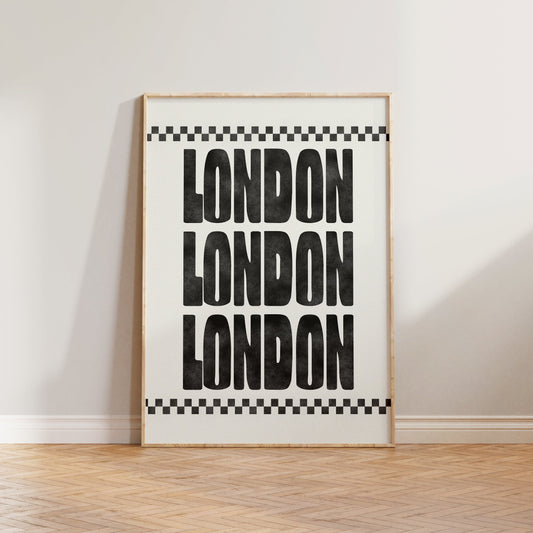 Retro London Travel Print