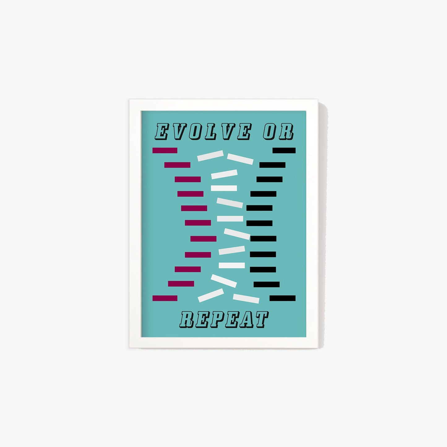 Retro Evolve Or Repeat Print