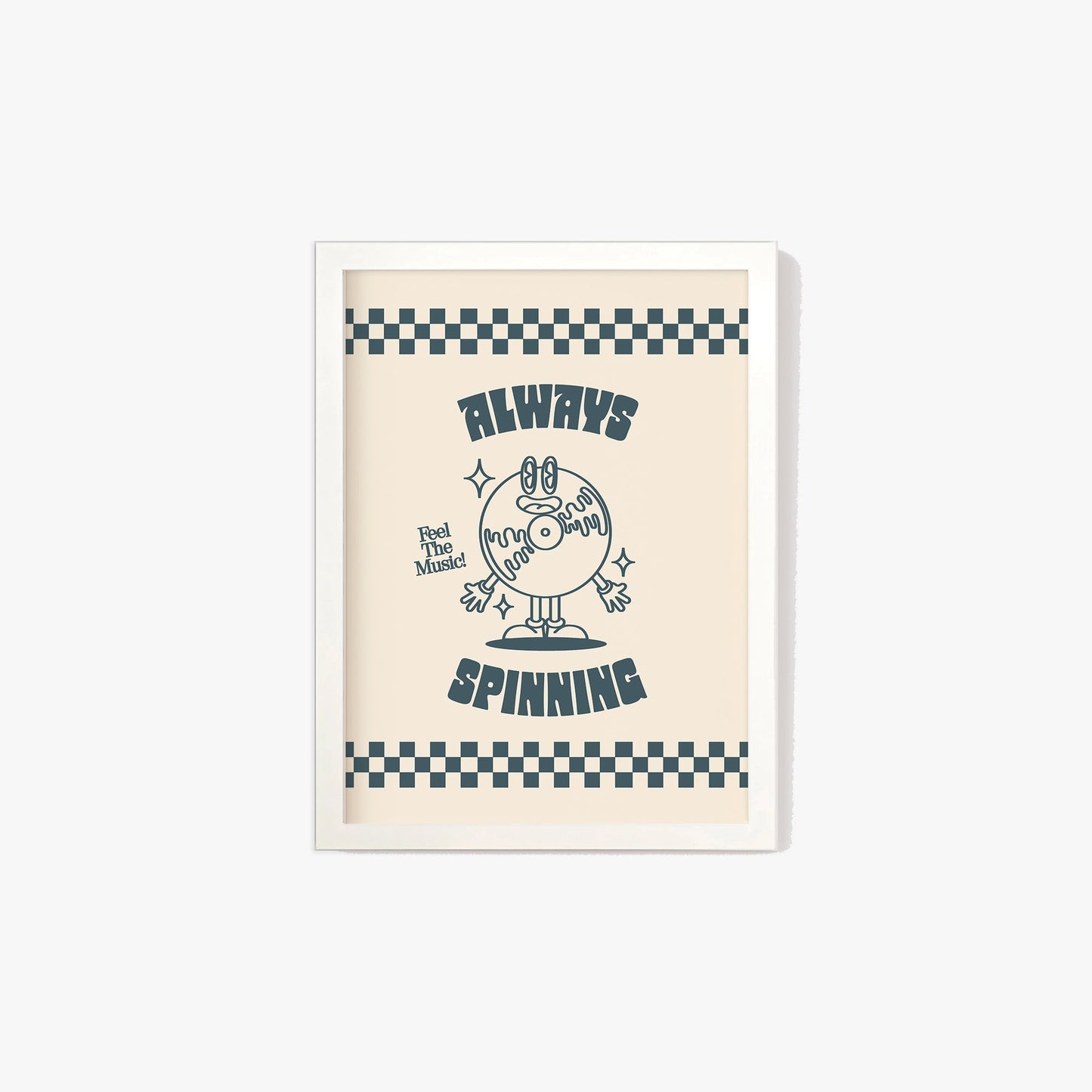 Retro Always Spinning Music Print