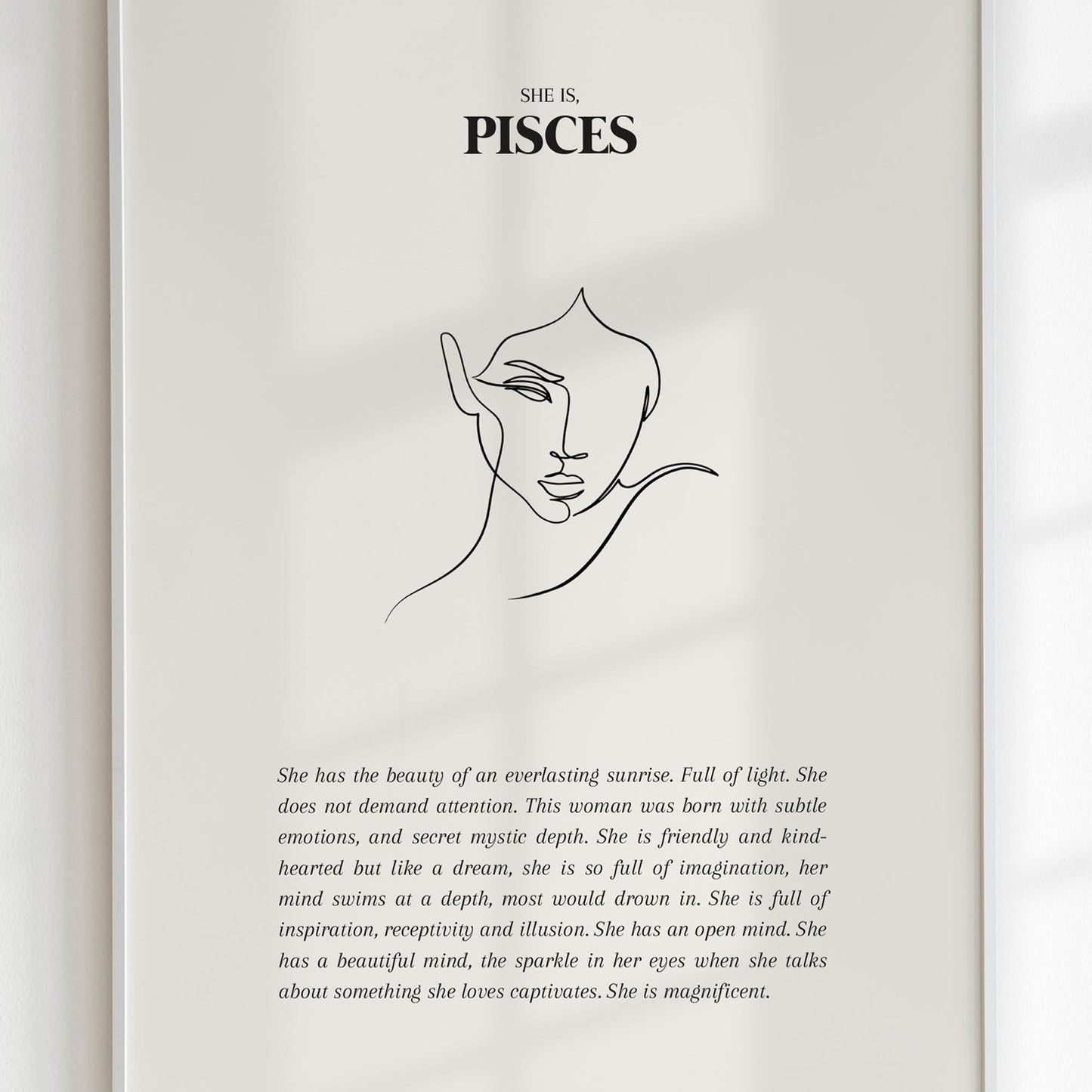 She Is Pisces Print