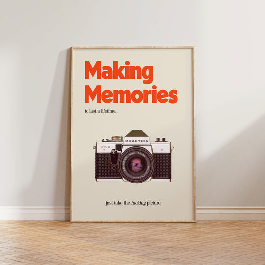 Retro Making Memories Camera Print