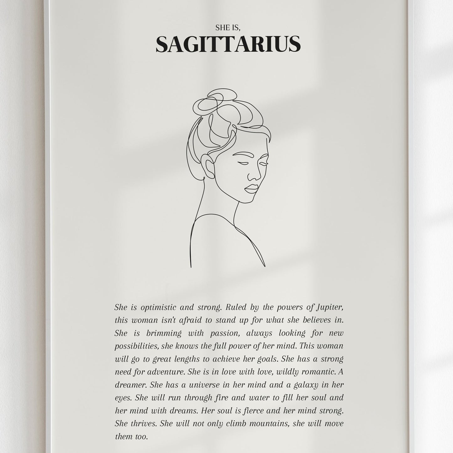 She Is Sagittarius Print