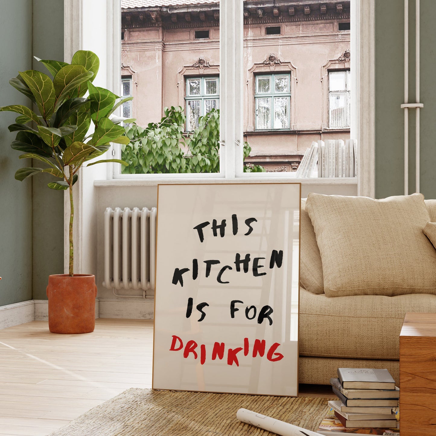 This Kitchen Is For Drinking Print