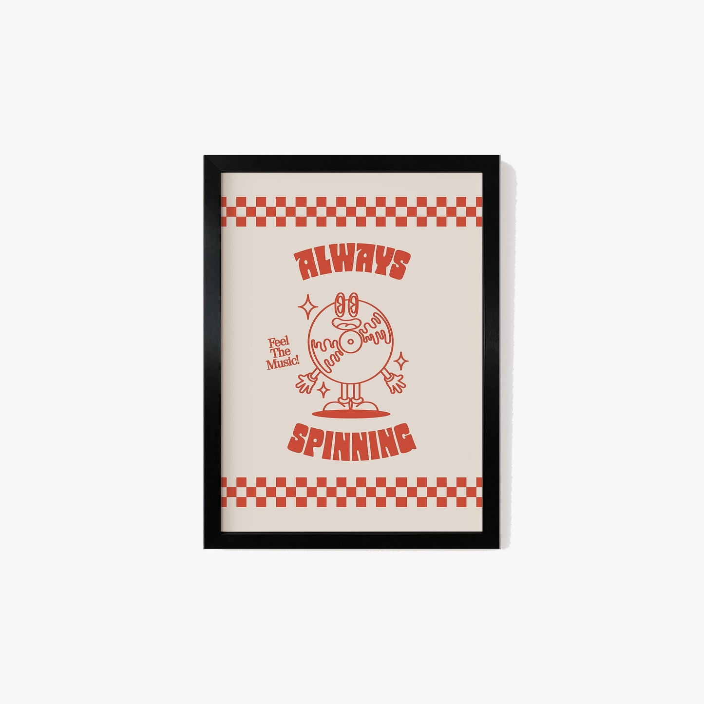 Retro Always Spinning Music Print