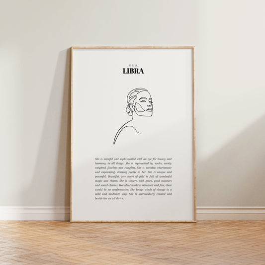 She Is Libra Print