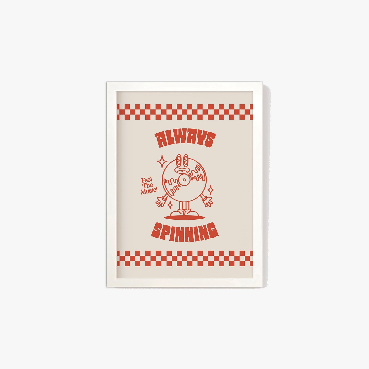 Retro Always Spinning Music Print