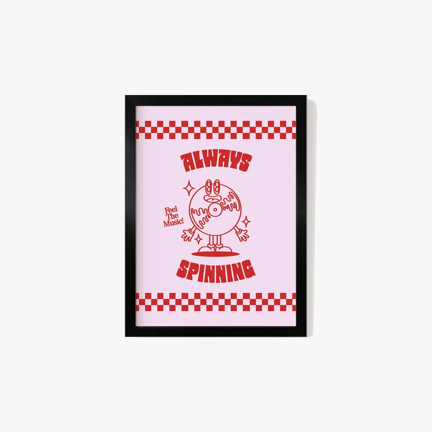 Retro Always Spinning Music Print